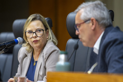 Claudia Pinheiro respondeu a questionamentos dos vereadores