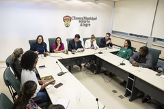Reunião da Cosmam sobre construção da nova unidade de saúde do Lami.