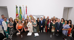 A reunião contou com a presença do presidente do Legislativo, vereador Hamilton Sossmeier (PTB); do coordenador de Empreendedorismo e Microcrédito, Filipe Tisbierek, além de empreendedores 