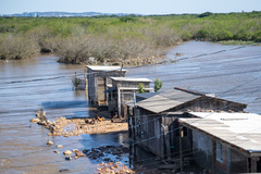 A região das ilhas foi uma das mais atingidas pela cheia do Lago Guaíba, que na última semana superou a cota de inundação, atingindo 3m46cm