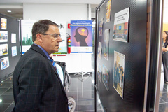 Presidente Hamilton Sossmeier e vereadores Alvoni Medina e Airto Ferronato participam da Abertura Exposição 50 Anos de história - FADERS Acessibilidade e Inclusão