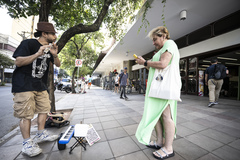 Músico, músico de rua, música, flauta, flautista