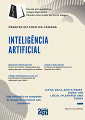 Debate ocorrerá nesta sexta-feira (8), às 10h
