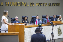 Outorga do Título de Cidadão de Porto Alegre ao senhor dr. Eugênio Amorim.