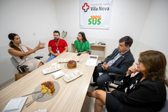 Presidente em exercício foi recebido pela direção do Hospital Restinga e Extremo-Sul e por representantes da SMS