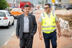 Freitas foi acompanhado pelo secretário adjunto de Serviços Urbanos, Vitorino Baseggio.
