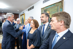 Presidente Mauro Pinheiro (PL) compareceu à posse do presidente da Assembleia Legislativa, deputado Adolfo Brito (PP), e da Mesa para a 56ª Legislatura