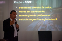 2ª Reunião ordinária. Pautas: Panorama de volta às aulas, obras em atrasos, prazo nomeações e vagas Educação Infantil. Proponentes: Vereador Jonas Reis e vereadora Mari Pimentel. Na foto, o secretário municipal de educação de Porto Alegre, José Paulo da Rosa.