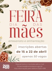 Evento ocorrerá dias 7, 8 e 9 de maio