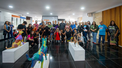 Associação dos Escultores do Estado do Rio Grande do Sul (AEERGS), exibe obras da exposição POA Pinta Pet. Com a presença da  Vereadora Lourdes Sprenger.
