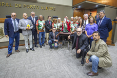 Comparecimento da Paróquia São Jorge, ato de lançamento 71° Festa de São Jorge - orador Padre Sérgio Belmonte.