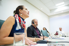 3ª Reunião Conjunta debateu sobre a importância do TRENSURB para o transporte público de Porto Alegre. Na foto, coordenadora geral da Secretaria Municipal de Planejamento e Assuntos Estratégicos (SMPAE), Isabel Haifuch