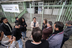 Visita dos vereadores da CECE à Escola Municipal Emílio Meyer