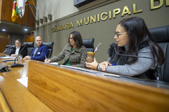 Assessor de relações institucionais, Júlio Eloi Hofer; e o superintendente técnico, Sérgio Pinto de Castro Valinho; participaram das oitivas 