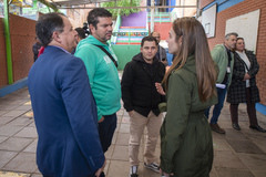 Visita conjunta entre CECE e CUTHAB na EMEF América, devido a denúncia de risco de desabamento.