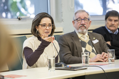 Vereadores e entidades da saúde debatem o tema "A saúde do coração: da prevenção ao tratamento de doenças cardiovasculares", por proposição da presidente da COSMAM, a vereadora Lourdes Sprenger.