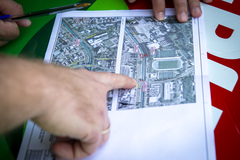 Visita da CUTHAB à Ciclovia no trecho da Perimetral com avenida Ipiranga, a fim de discutir a necessidade do bloqueio no trecho não desmoronado. Proponente Vereador Jessé Sangalli.