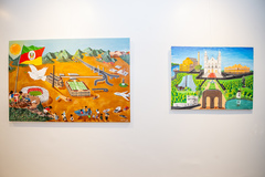 Exposição do artista Joe Kapweya, parte da '40ª Semana da Consciência Negra'.