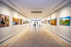 Exposição do artista Joe Kapweya, parte da '40ª Semana da Consciência Negra'.