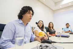44ª Reunião (Ordinária) da CECE - O PTE (Programa de Trabalho Educativo) - A Educação Especial insere estudantes com deficiência. Ao microfone, André da Silva, assessor de educação especial.
